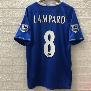 เสื้อกีฬาแขนสั้น ลายทีมชาติฟุตบอล Chelsea LAMPARD DROGBA 03-05 ชุดเหย้า คุณภาพสูง สไตล์เรโทร