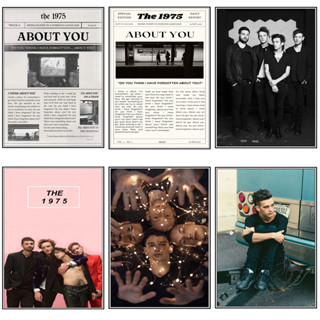 The 1975 โปสเตอร์กระดาษ ทองแดง สีขาว สําหรับตกแต่งผนัง บาร์ ห้องนั่งเล่น