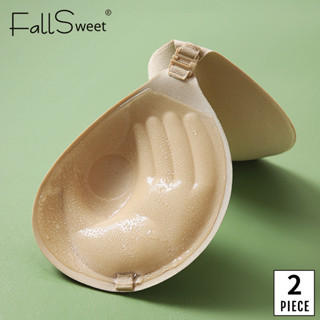 Fallsweet ชุดชั้นในบราเล็ตต์ ซิลิโคน มีกาวในตัว เปลือยหลัง สําหรับผู้หญิง 2 คู่