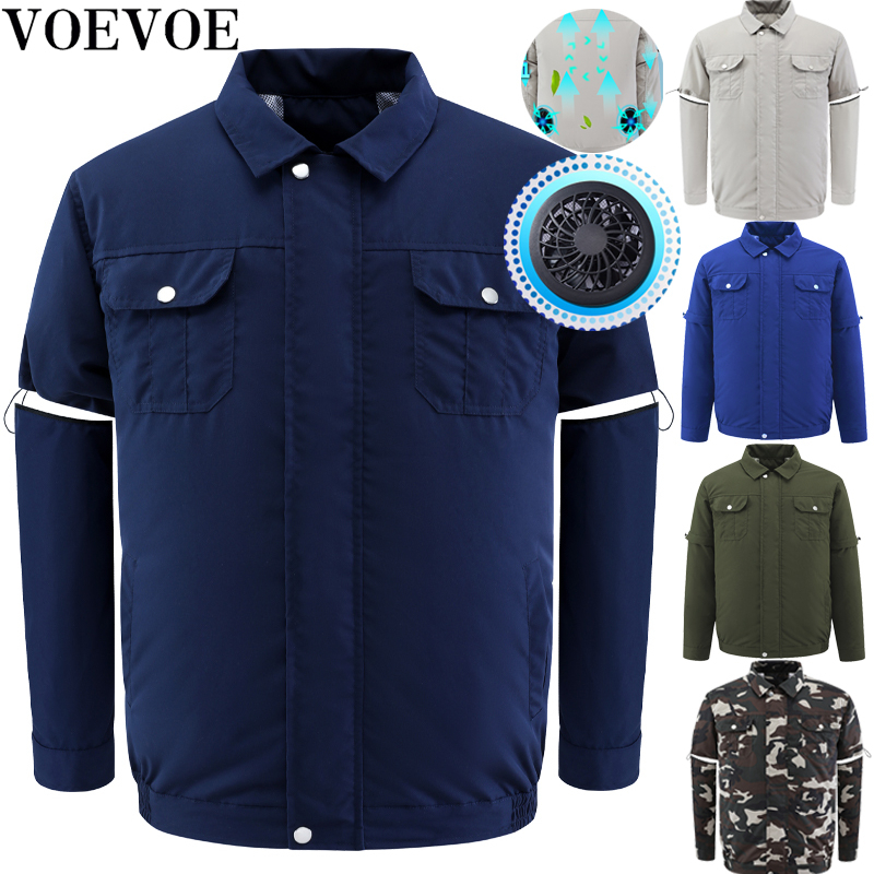 Voevoe ชุดระบายความร้อน พร้อมพัดลม และปลอกแขน ถอดออกได้ สําหรับผู้ชาย