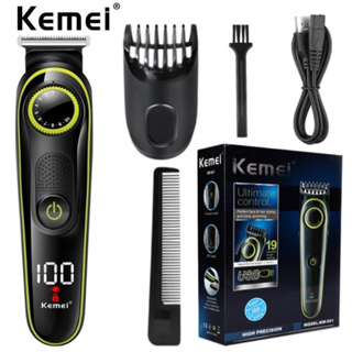 Kemei ปัตตาเลี่ยนตัดผมไฟฟ้า ปรับความยาวได้ 20 ระดับ ชาร์จไฟได้ สําหรับผู้ชาย