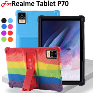 เคสแท็บเล็ต ซิลิโคนนุ่ม หนา กันกระแทก พร้อมขาตั้ง สําหรับ Realme Pad Tablet P70 12 นิ้ว Android 12.0