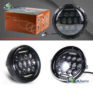 【MJMOTO】ไฟหน้ารถจักรยานยนต์ Led DRL H4 7 นิ้ว สําหรับ Harley BMW Yamha Honda 7 นิ้ว