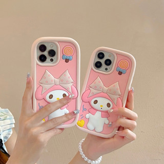 เคสซิลิโคน ลายการ์ตูนเมโลดี้น่ารัก สามมิติ กันตก สําหรับ Apple 11 11 promax 12 Iphone 13 14 promax