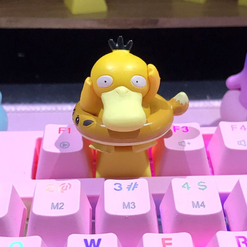ปุ่มกดคีย์บอร์ด แบบโปร่งแสง ลาย Pokemon Pikachuib สําหรับสัตว์เลี้ยง