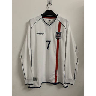 เสื้อยืดแขนยาว ลายทีมชาติฟุตบอล England 2002 ไซซ์ S - 2XL เลือกลายได้ คุณภาพสูง