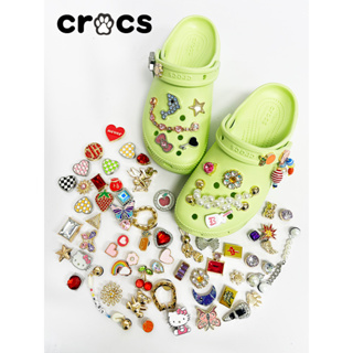 &lt;FhZ&gt;Crocs Jibbitz ที่ใส่รองเท้า Crocs โลหะ ของแท้