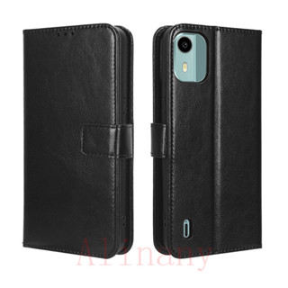 Nokia C12 เคส PU Leather Case เคสโทรศัพท์ Stand Wallet Nokia C12 NokiaC12 เคสมือถือ Cover