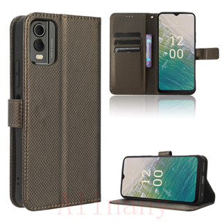 Nokia C32 เคส Leather Case เคสโทรศัพท์ Stand Wallet Nokia C32 NokiaC32 เคสมือถือ Cover