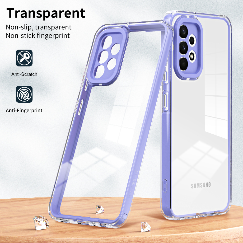 360 เคสโทรศัพท ์ กันกระแทกสําหรับ Samsung Galaxy A13 A23 A33 A53 A73 A52S 5G A32 A52 A72 A51 A71 4G ใสถุงลมนิรภัยฝาครอบ