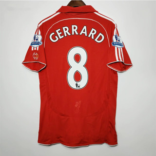 เสื้อกีฬาแขนสั้น ลายทีมชาติฟุตบอล Liverpool TORRES GERRARD 06-08 ชุดเหย้า คุณภาพสูง สไตล์เรโทร