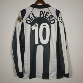 เสื้อกีฬาแขนยาว ลายทีมชาติฟุตบอล Juventus DEL PIERO 97-98 ชุดเหย้า คุณภาพสูง สไตล์เรโทร