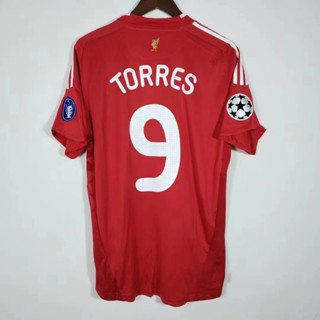 เสื้อกีฬาแขนสั้น ลายทีมชาติฟุตบอล Liverpool TORRES GERRARD 08-09 ชุดเหย้า คุณภาพสูง สไตล์เรโทร