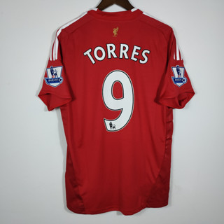 เสื้อกีฬาแขนสั้น ลายทีมชาติฟุตบอล Liverpool TORRES 09-10 ชุดเหย้า คุณภาพสูง สไตล์เรโทร