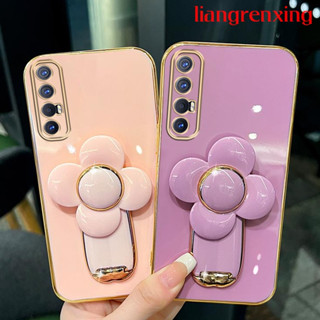 เคส oppo reno 3 pro oppo reno3 เคสโทรศัพท์มือถือ ซิลิโคนนิ่ม ชุบไฟฟ้า กันกระแทก พร้อมที่ตั้งวาง สําหรับ oppo reno 3 pro oppo reno 3 DDFS01 น่ารัก ลายการ์ตูน กันกระแทก