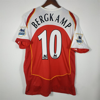 เสื้อกีฬาแขนสั้น ลายทีมชาติฟุตบอล Arsenal HENRY BERGKAMP 04-05 ชุดเหย้า คุณภาพสูง สไตล์เรโทร