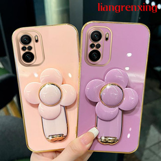 เคส poco F3 เคสโทรศัพท์มือถือ ซิลิโคนนิ่ม กันกระแทก พร้อมที่ตั้งวาง สําหรับ xiaomi poco F3 DDFS01 น่ารัก ลายการ์ตูน กันกระแทก