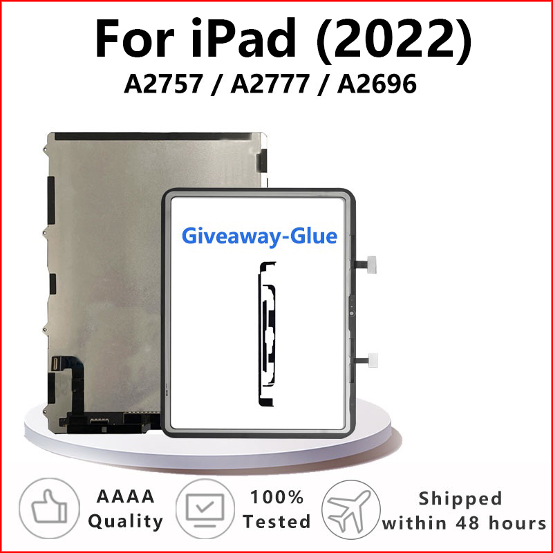 10.9" สําหรับ lPad (2022) หน้าจอสัมผัสแผงกระจก Digitizer & จอแสดงผล LCD สําหรับ lPad A2757 / A2777 /