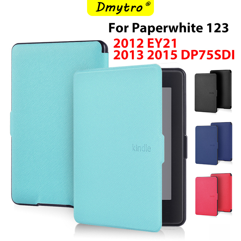เคสหนัง PU ตั้งหลับอัตโนมัติ สําหรับ Kindle Paperwhite 1 2 3 Ebook Ereader 2012 2013 2015 Release EY21 DP75SDI
