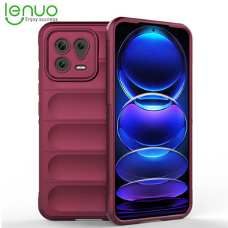 Lenuo เคสโทรศัพท์ ซิลิโคนนิ่ม กันกระแทก สีพื้น หรูหรา สําหรับ Xiaomi 13 Pro Mi 13 Lite