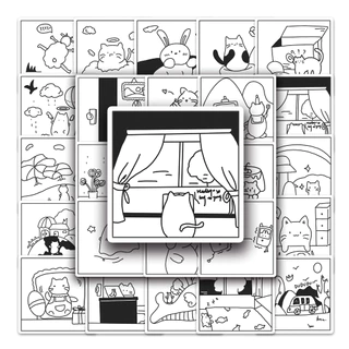 50 ชิ้นตลกการ์ตูนสติกเกอร์กันน้ํา ทําเอง สําหรับแล็ปท็อป/โทรศัพท์/หมวกกันน็อค/รถ/สติกเกอร์กีตาร์ บ้าน รูปลอก