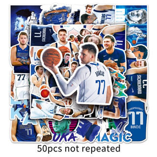 สติกเกอร์ ลาย NBA Luka Doncic 77 กันน้ํา สําหรับติดตกแต่งรถยนต์ DIY 50 ชิ้น