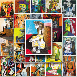 สติกเกอร์ ลาย Picasso สร้างสรรค์ กันน้ํา สําหรับติดตกแต่งรถยนต์ DIY 50 ชิ้น