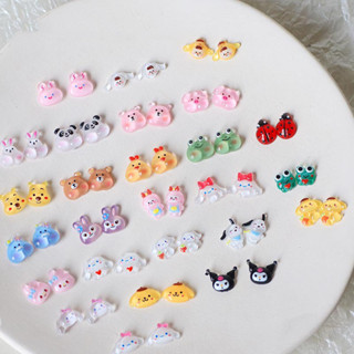 20Pcs อุปกรณ์ตกแต่งเล็บ เรซิ่นใส ลายการ์ตูน Cinnamoroll Kulomi 3D DIY