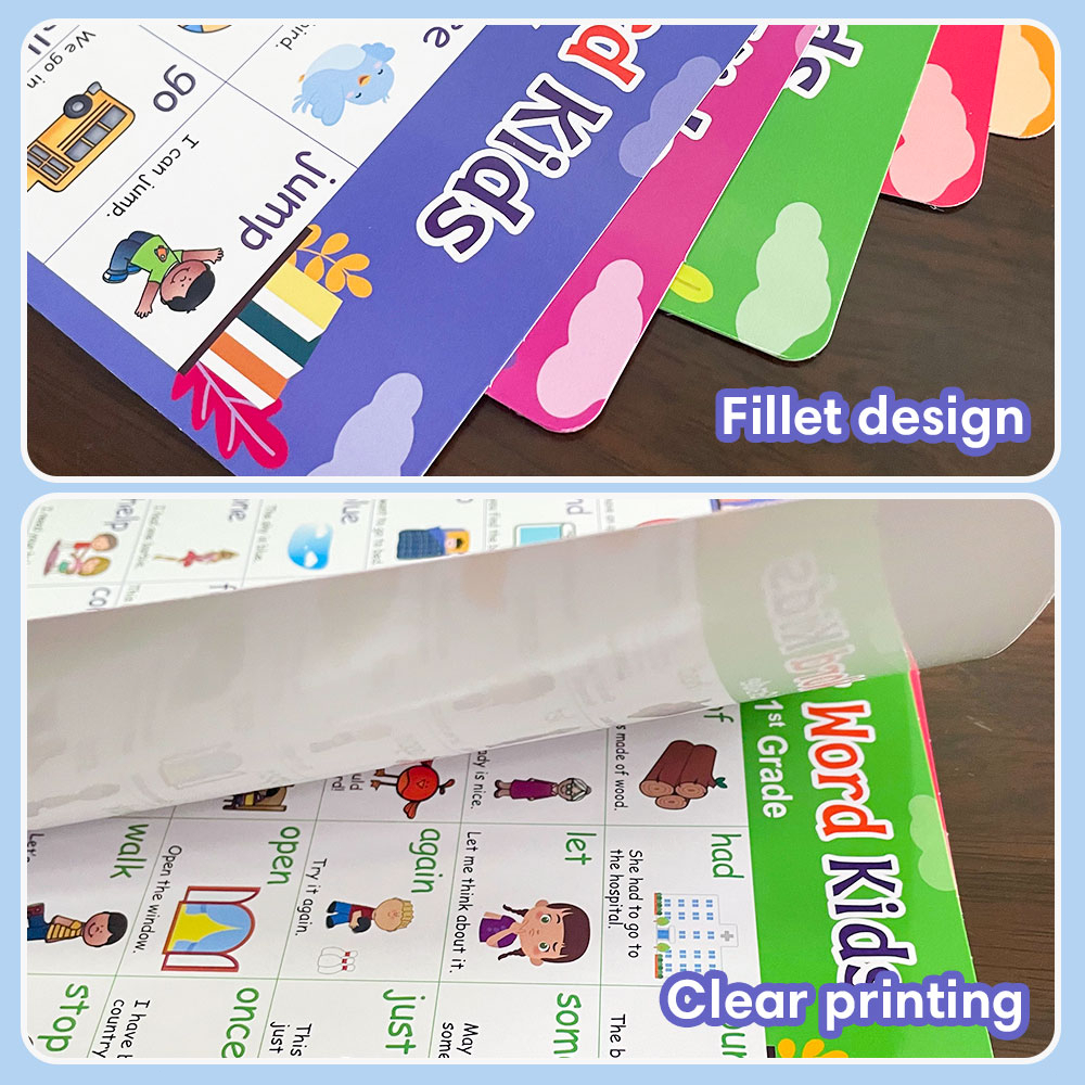 5pcs เด็กการเรียนรู้ Phonics Sight คําภาษาอังกฤษโปสเตอร์ Montessori อนุบาลการศึกษาความรู้ความเข้าใจคําศัพท์การ์ดผู้ปกครอง-เด็ก Interactive ของเล่น Homeschool ห้องเรียนตกแต่ง ราคา ถูกที่สุด ดีลบีเคเค แกลเลอรีภาพที่ 3