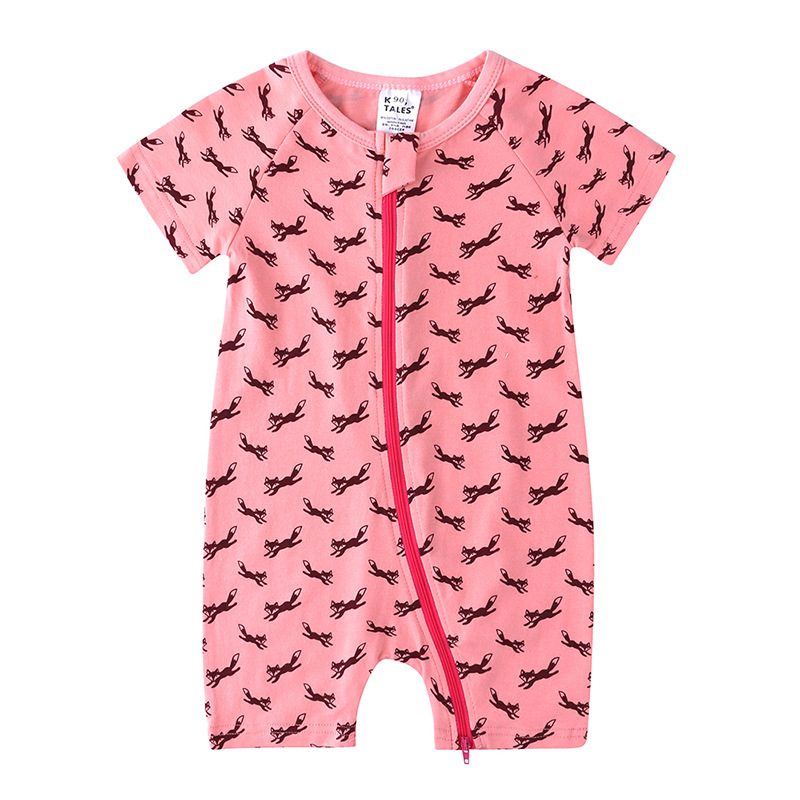 ชุดบอดี้สูทรอมเปอร์แขนสั้น แฟชั่นฤดูร้อน สําหรับเด็กทารกแรกเกิด - รูปที่ 4