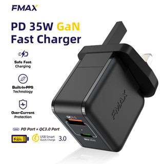 FMAX ที่ชาร์จ 35W GaN พร้อมพอร์ต USB Type C คู่ ชาร์จเร็ว สําหรับ iPad iPhone 14 pro max