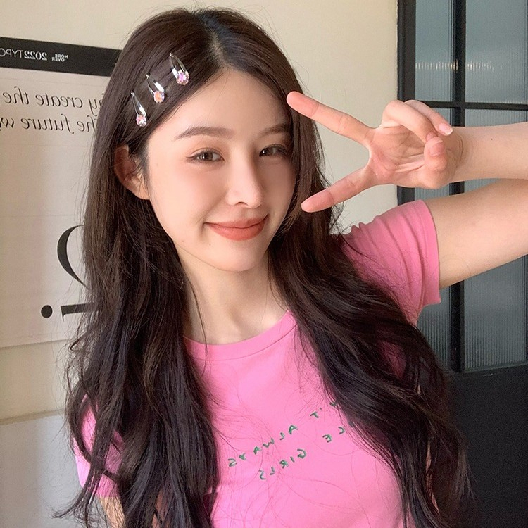 กิ๊บติดผมคริสตัล เพชร เพชร รูปหัวใจ ขนาดเล็ก หลากสี สไตล์เกาหลี เหมาะกับของขวัญเจ้าหญิง สําหรับนักเรียนหญิง Y2K