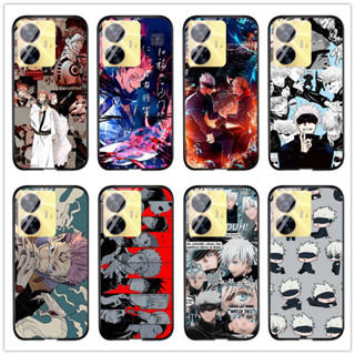 เคสโทรศัพท์มือถือกระจกนิรภัย แบบแข็ง กันกระแทก ลายการ์ตูนอนิเมะ Jujutsu Kaisen Yuji Itadori Gojo Satoru สําหรับ Oppo Realme C55 Realme C33 DIY