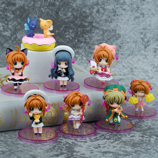 โมเดลฟิกเกอร์ PVC อนิเมะญี่ปุ่น Captor Sakura Kinomoto Sakura Li Syaoran Cerberus Spinel Sun ของเล่นสําหรับเด็ก เก็บสะสม ของขวัญ 8 ชิ้น ต่อชุด