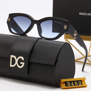 แว่นตากันแดด กรอบโลหะ ลาย Dolce&amp;Gabbana หรูหรา แฟชั่นเรโทร สําหรับผู้ชาย และผู้หญิง เหมาะกับการตกปลากลางแจ้ง 2023