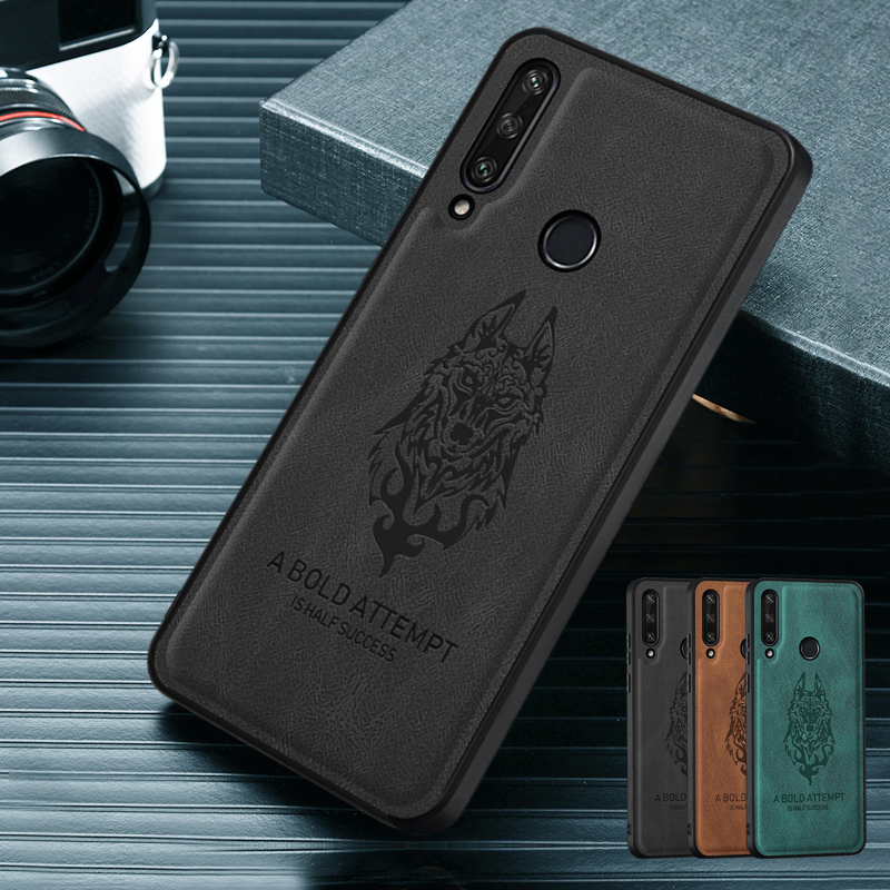 สําหรับปลอกหนังหนังแกะ Huawei Y6P Case Matte Casing