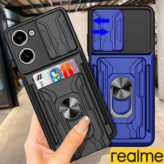 Realme C55 C53 C35 GT Neo 5 Realme 11 Pro Plus Realme 10 Pro Plus Realme 9 Pro Plus 9i Realme 8 Pro มัลติฟังก์ชั่กันกระแทกปลอกป้องกันฮาร์ดพร้อมขาตั้ง