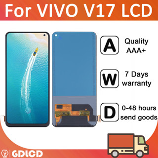 Vivo V17 จอแสดงผล LCD หน้าจอสัมผัส Digitizer แบบเปลี่ยน