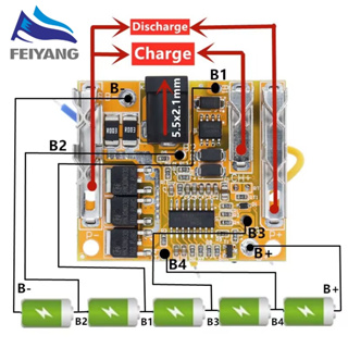 5s 18V 21V 20A บอร์ดป้องกันการชาร์จแบตเตอรี่ลิเธียมลิเธียมไอออน บอร์ดวงจรป้องกัน BMS โมดูลสําหรับเครื่องมือไฟฟ้า