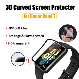 ฟิล์มกันรอยหน้าจอโค้ง 3 มิติ สําหรับ Huawei Band 8 7 6/6 Pro ฟิล์ม TPU นิ่ม สําหรับ Honor Band 7