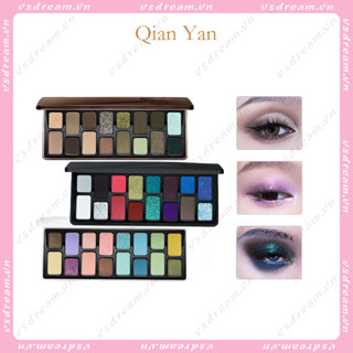 ใหม่ Qianyan พาเลตต์อายแชโดว์ 16 สี ของแท้ สีควัน สีฟ้า สีเขียว สีดํา หลากสีสัน 2023