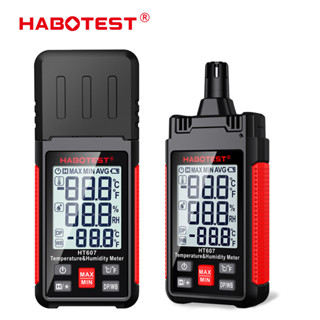 Habotest HT607 เครื่องวัดความชื้น แบบใช้มือถือ เทอร์โมมิเตอร์ ความชื้น เทอร์โมมิเตอร์ จอแอลซีดี ไพโครมิเตอร์ เครื่องทดสอบความชื้น