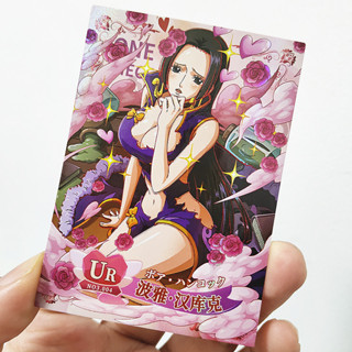 การ์ดแฟนฟิกเกอร์ One Piece Artwork Shiny Card Anime Girls มุมขวา แบบหนา สําหรับสะสม