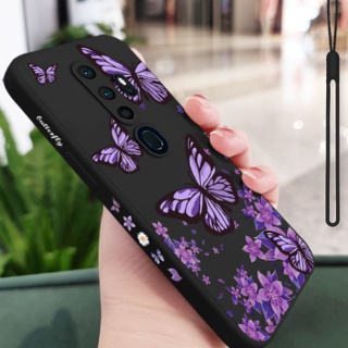 เคสโทรศัพท์มือถือซิลิโคน ป้องกันรอบด้าน ลายผีเสื้อ สีม่วง สําหรับ redmi note 10 5G