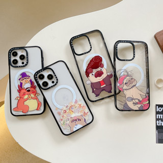 เคสแม่เหล็ก ลายการ์ตูนลูกสุนัข รถจักรยานยนต์ สําหรับ iPhone 11 iPhone 14 13 12 11
