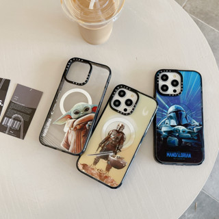 เคสโทรศัพท์มือถือ แบบแม่เหล็ก ลาย Star Wars Mandalorian Yoda สําหรับ iPhone 11 CT iPhone 14 13 12 11