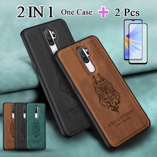 2 IN 1 สําหรับ OPPO A9 2020 A5 2020 เคสโทรศัพท์ TPU นิ่ม กันกระแทก พร้อมกระจกนิรภัยโค้ง เซรามิก ป้องกันหน้าจอ