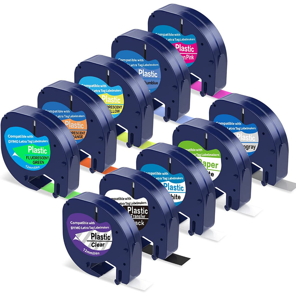 ใช้งานร่วมกับ DYMO LetraTag Refil เทป 91200 91201 12267 พลาสติก/กระดาษ Label Maker เทป, สําหรับ Dymo