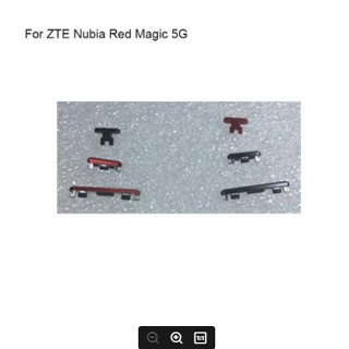 3 in 1 ปุ่มกดเปิด ปิด ลดเสียง ปุ่มกดด้านข้าง สีแดง สําหรับ ZTE Nubia Red Magic 5G Magic5G NX659J