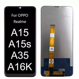 อะไหล่หน้าจอ LCD ดิจิไทเซอร์ พร้อมกรอบ สําหรับ OPPO A15 A15S A35 A16K CPH2185 CPH2179 PEHM00